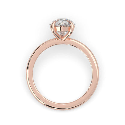 Pear Cut Solitaire Lab Grown Diamond Engagement Ring