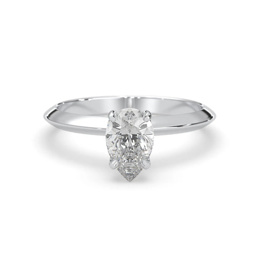 Pear Cut Solitaire Engagement Ring