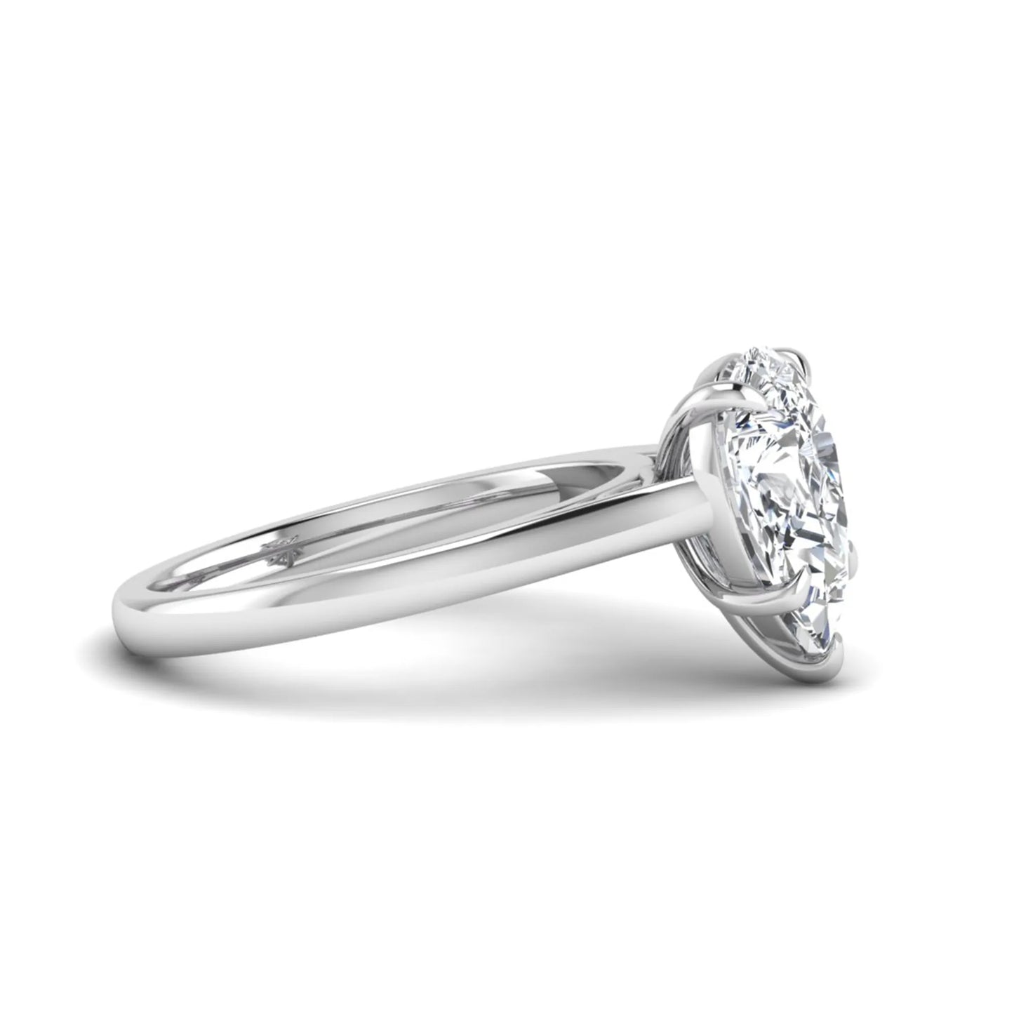 Pear lab grown diamond solitaire engagement ring featuring a 3.00 carat IGI certified pear cut diamond in a classic five-prong white gold setting.