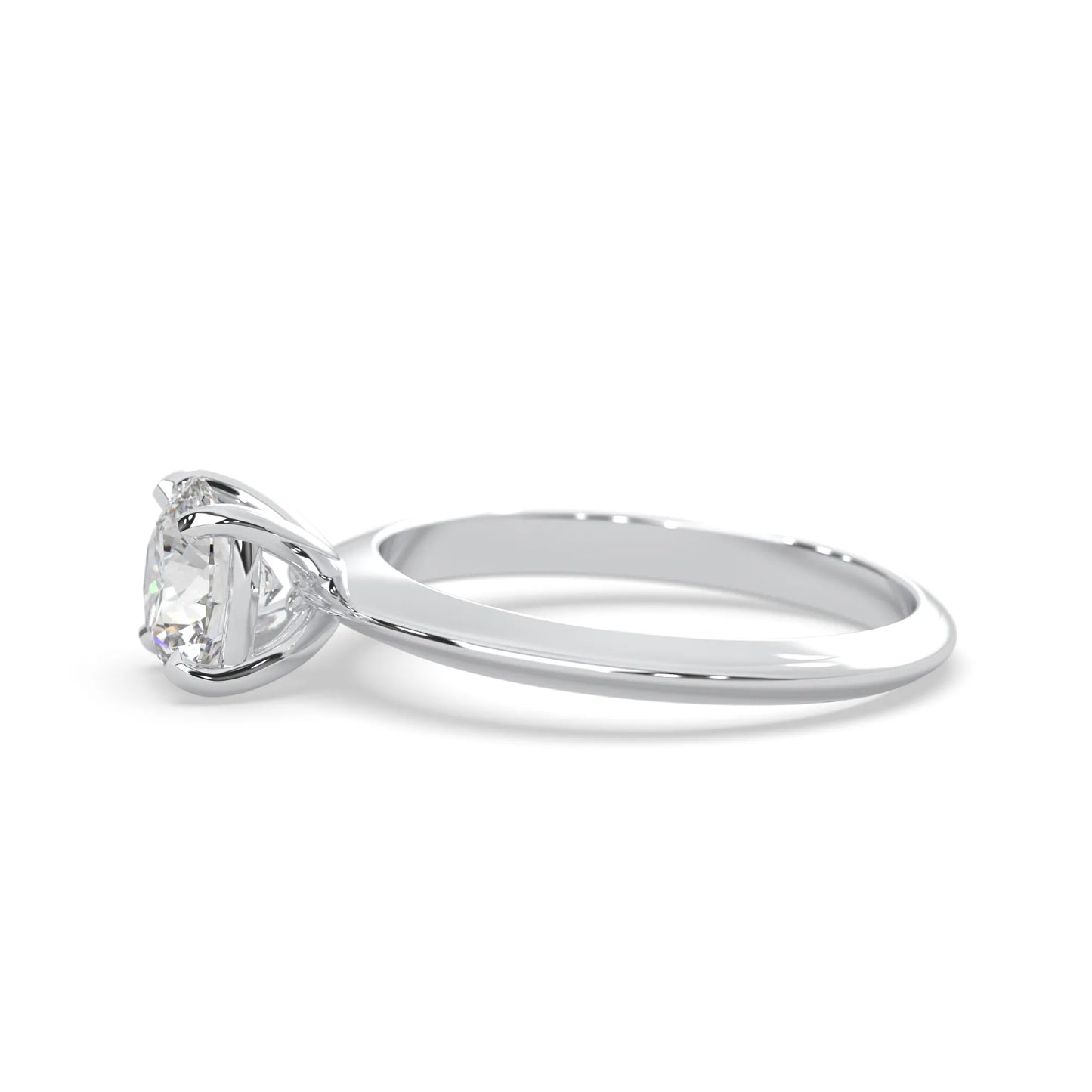 white-gold Diamond ring on a white background
