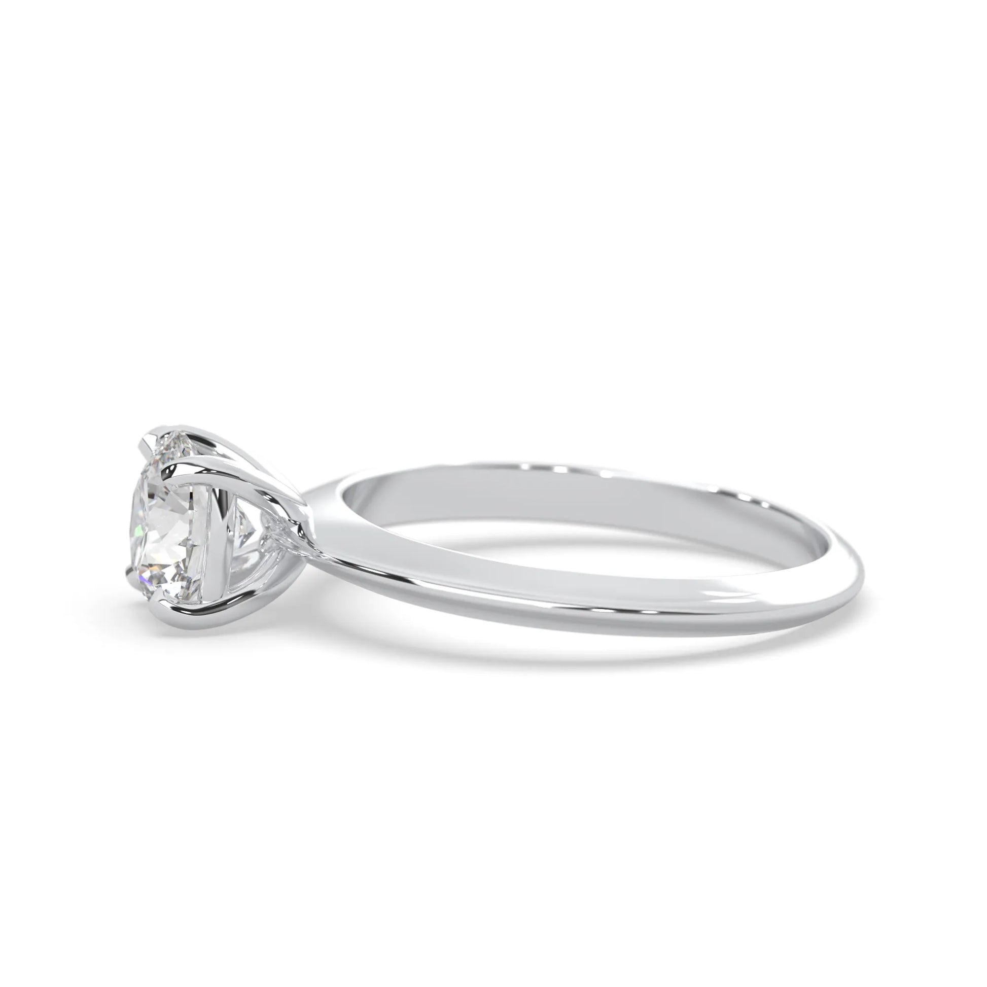 white-gold Diamond ring on a white background