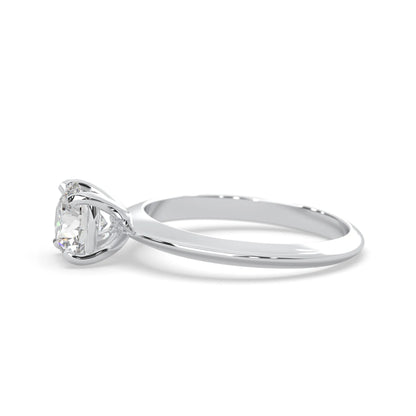 white-gold Diamond ring on a white background