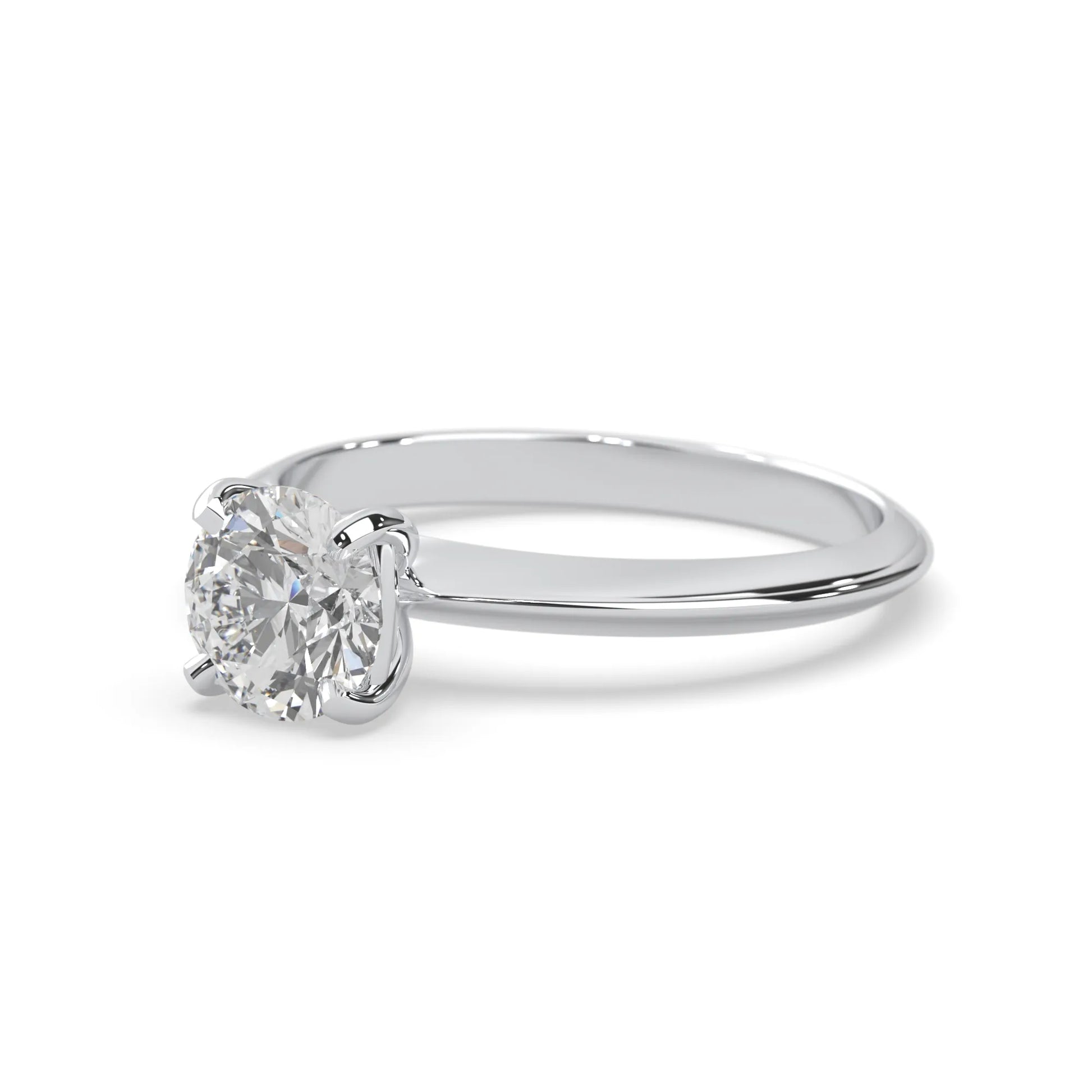 white-gold Diamond ring on a white background