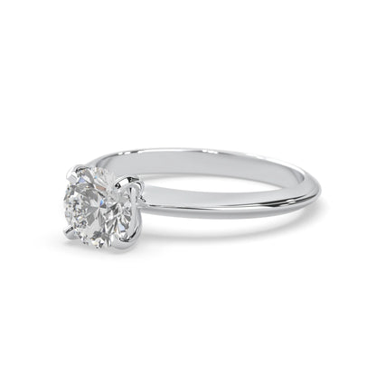 white-gold Diamond ring on a white background