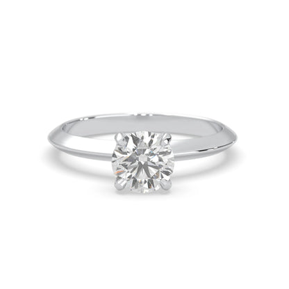 white-gold Diamond ring on a white background
