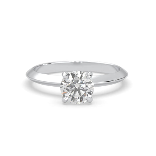 white-gold Diamond ring on a white background