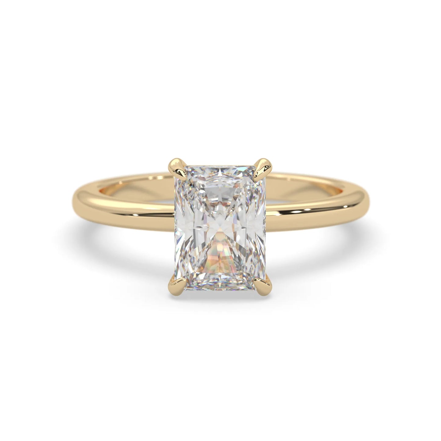 Radiant Cut Solitaire Lab Grown Diamond Engagement Ring