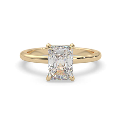 Radiant Cut Solitaire Lab Grown Diamond Engagement Ring