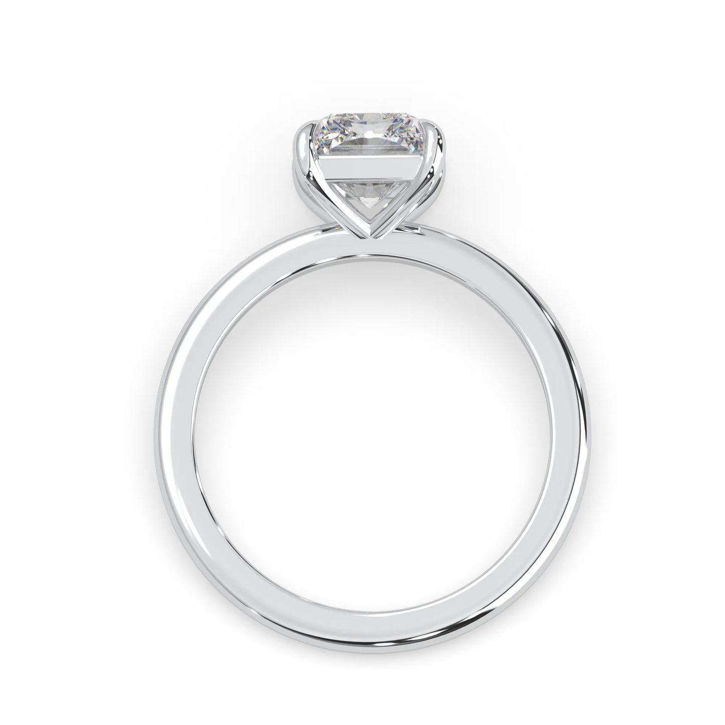 Radiant Cut Solitaire Lab Grown Diamond Engagement Ring
