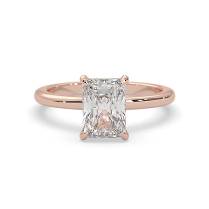 Radiant Cut Solitaire Lab Grown Diamond Engagement Ring