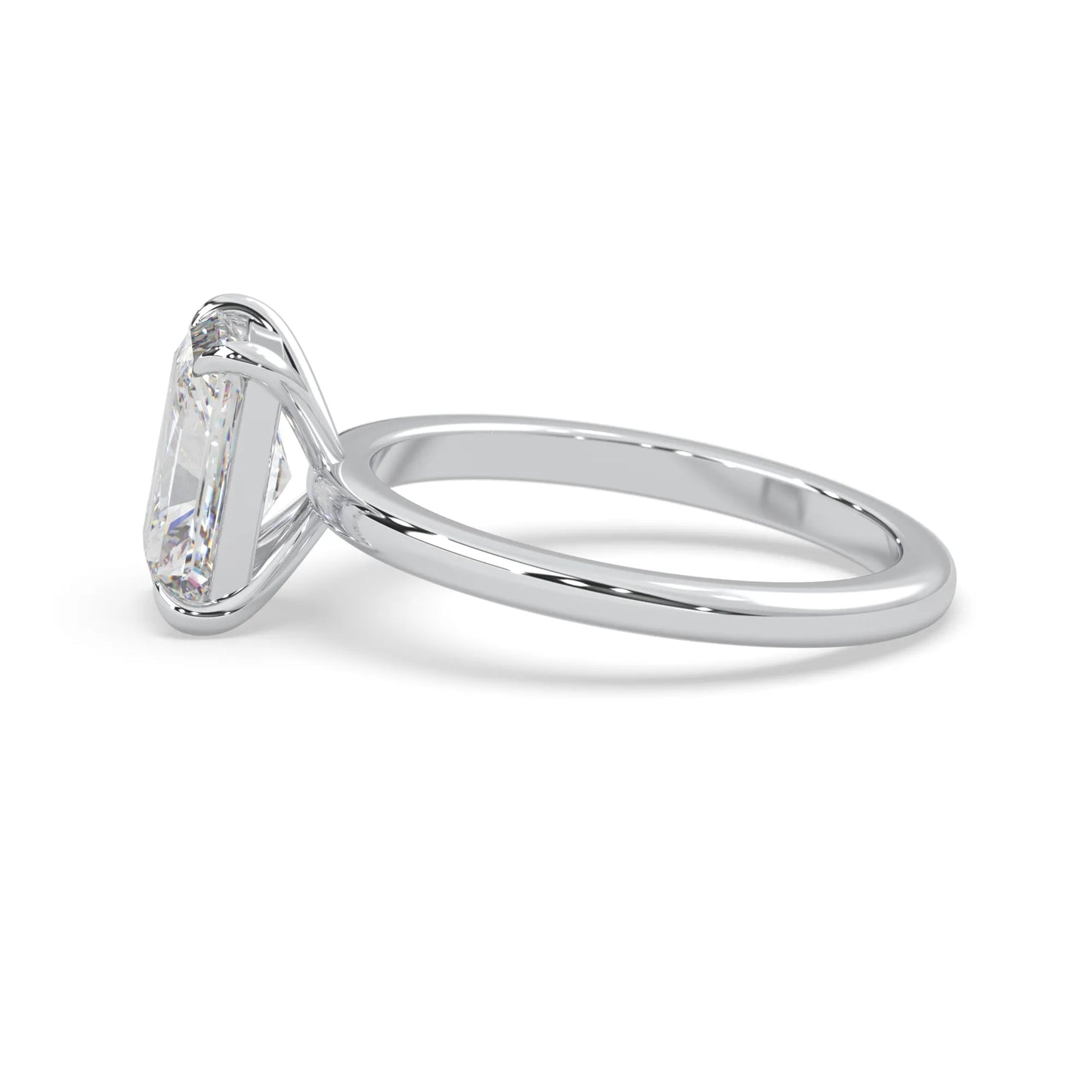 Radiant Cut Solitaire Lab Grown Diamond Engagement Ring