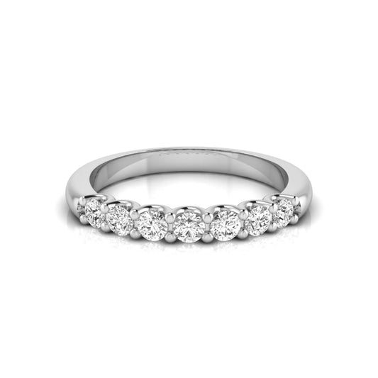Timeless Round Lab Grown Diamond Half Eternity Ring in Gold