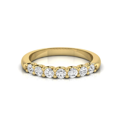 yellow-Gold ring with diamonds on a white background