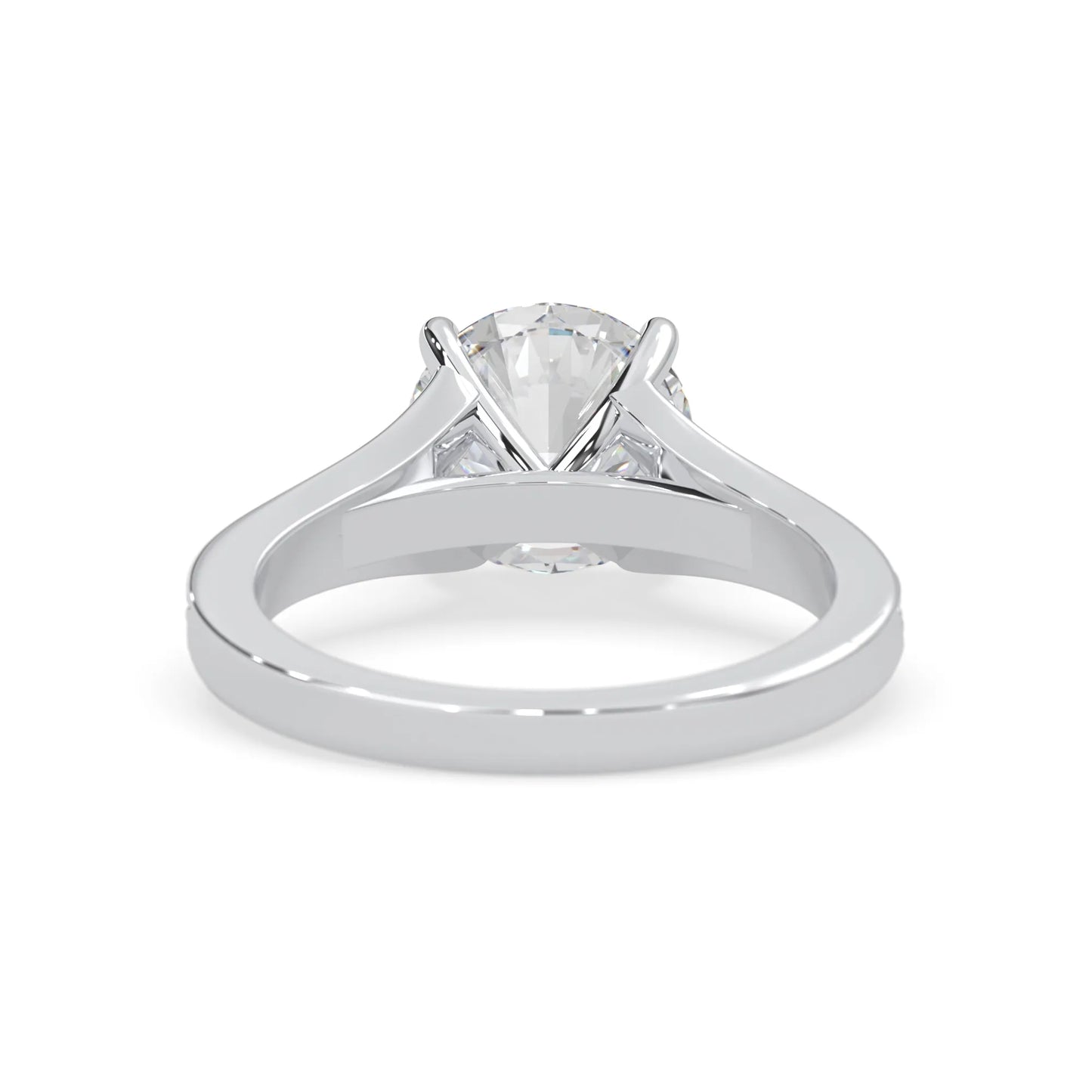 white gold Diamond ring with a white background