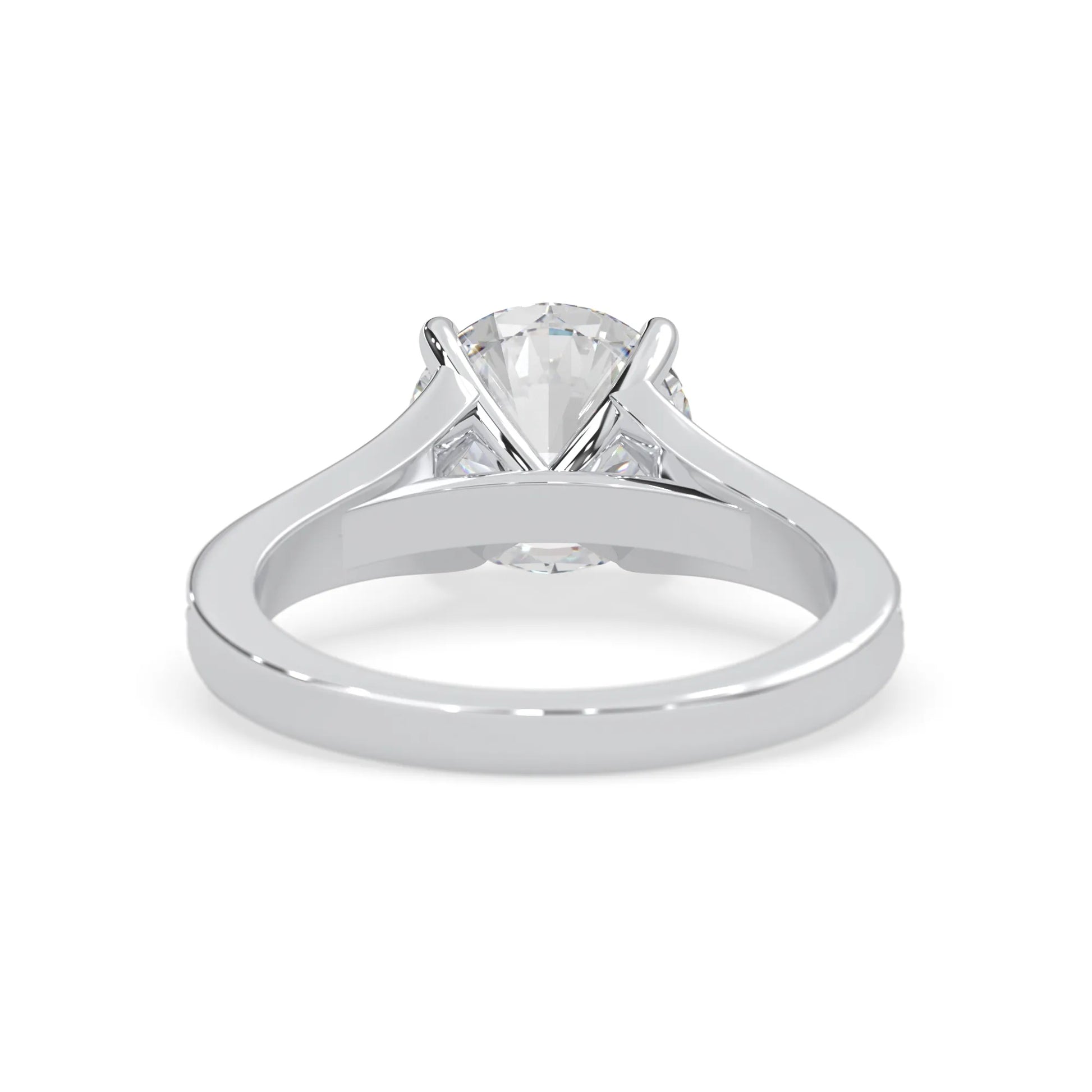 white gold Diamond ring with a white background