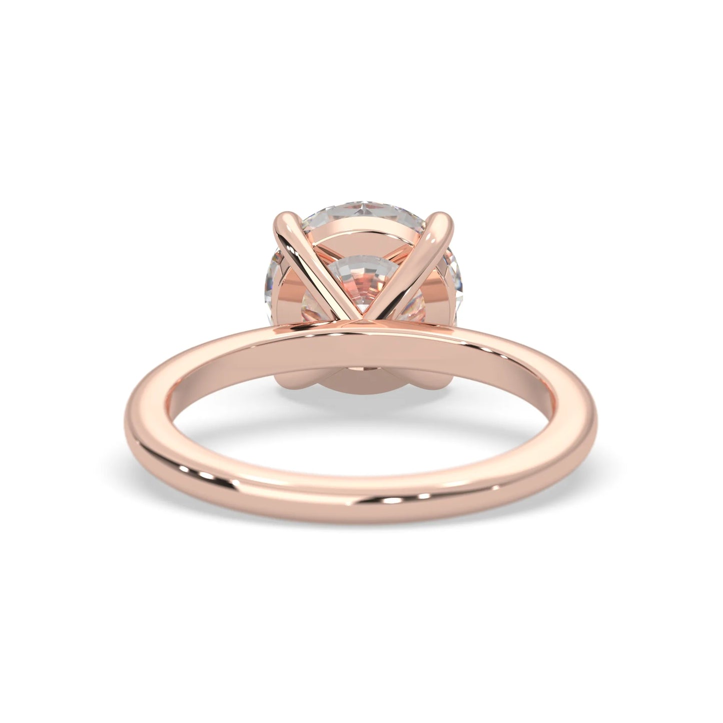 Round Cut Solitaire Lab Grown Diamond Engagement Ring