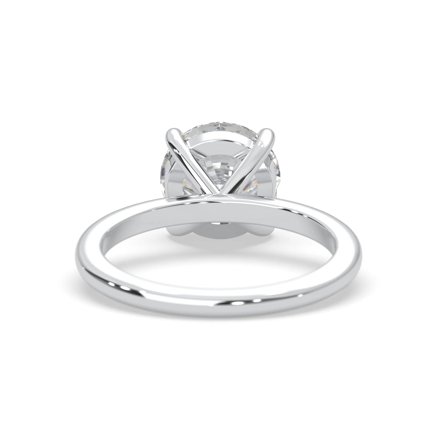 Round Cut Solitaire Lab Grown Diamond Engagement Ring