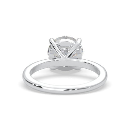 Round Cut Solitaire Lab Grown Diamond Engagement Ring
