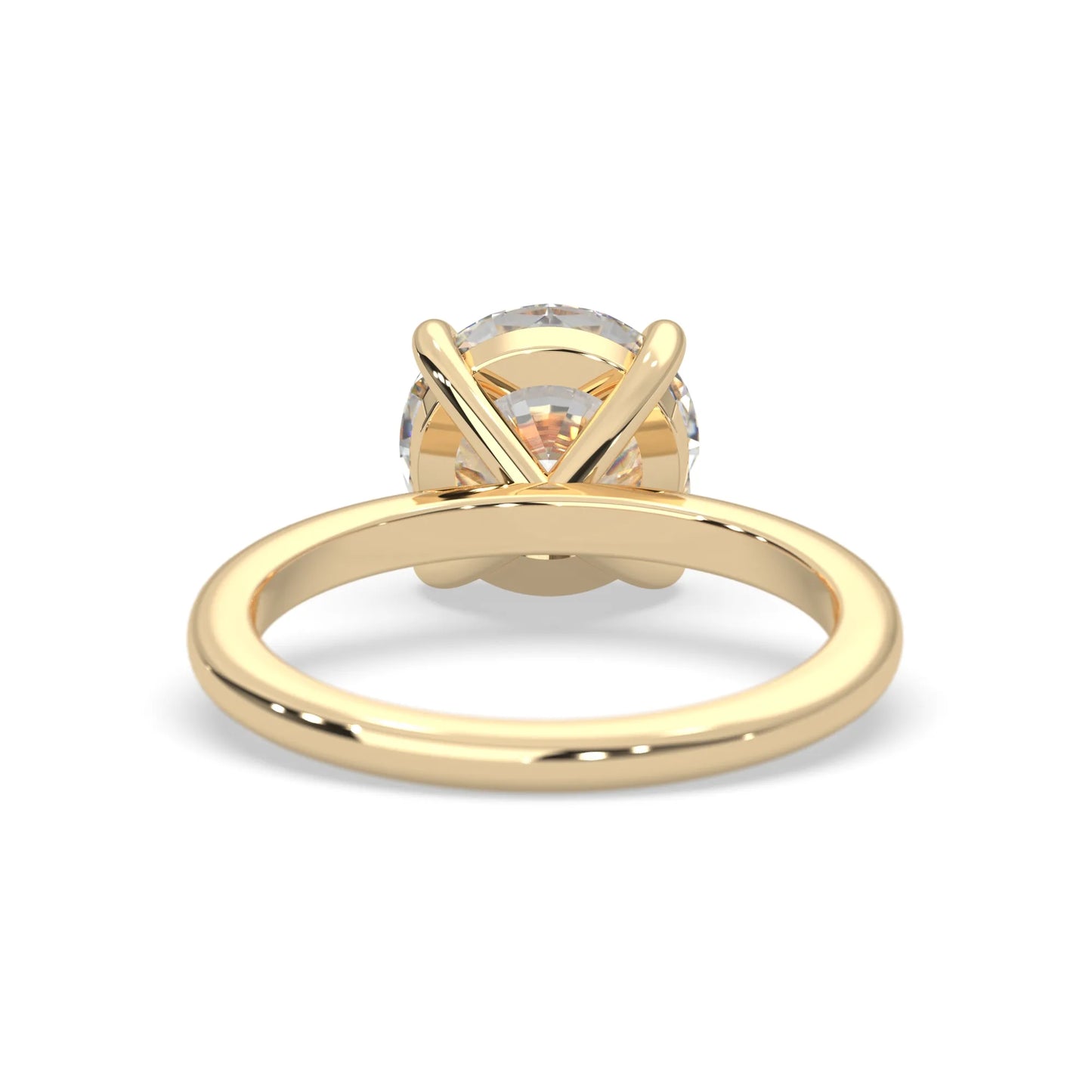 Round Cut Solitaire Lab Grown Diamond Engagement Ring