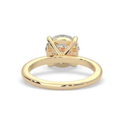 Round Cut Solitaire Lab Grown Diamond Engagement Ring