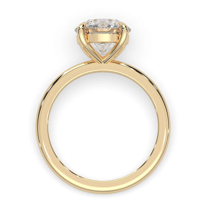 Round Cut Solitaire Lab Grown Diamond Engagement Ring