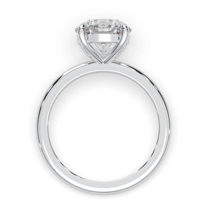 Round Cut Solitaire Lab Grown Diamond Engagement Ring