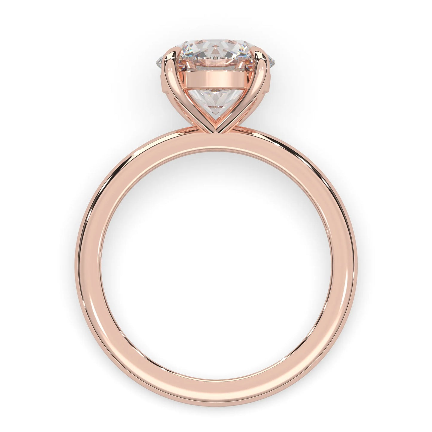 Round Cut Solitaire Lab Grown Diamond Engagement Ring