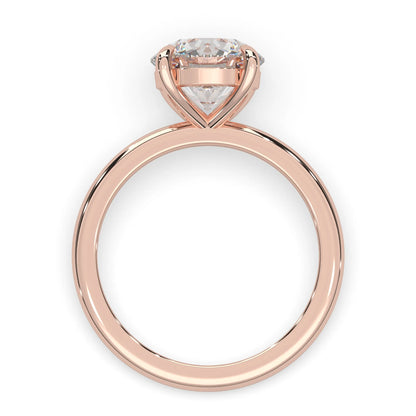 Round Cut Solitaire Lab Grown Diamond Engagement Ring