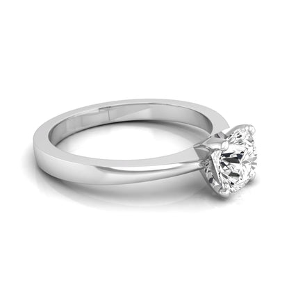 Round lab grown diamond solitaire engagement ring featuring a 1.03 carat IGI certified round brilliant diamond in a classic four-prong white gold setting.