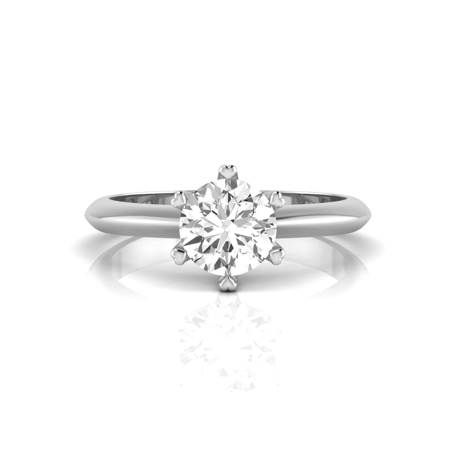 white-gold Diamond ring on a white background