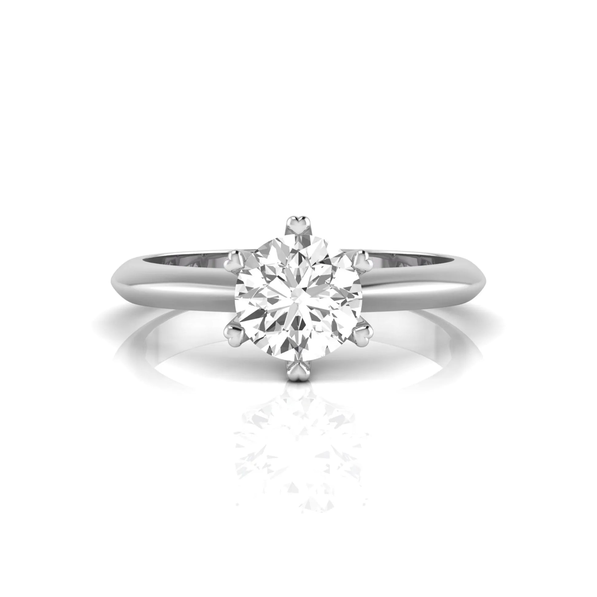 white-gold Diamond ring on a white background