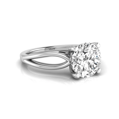 white-gold Diamond ring with a white background